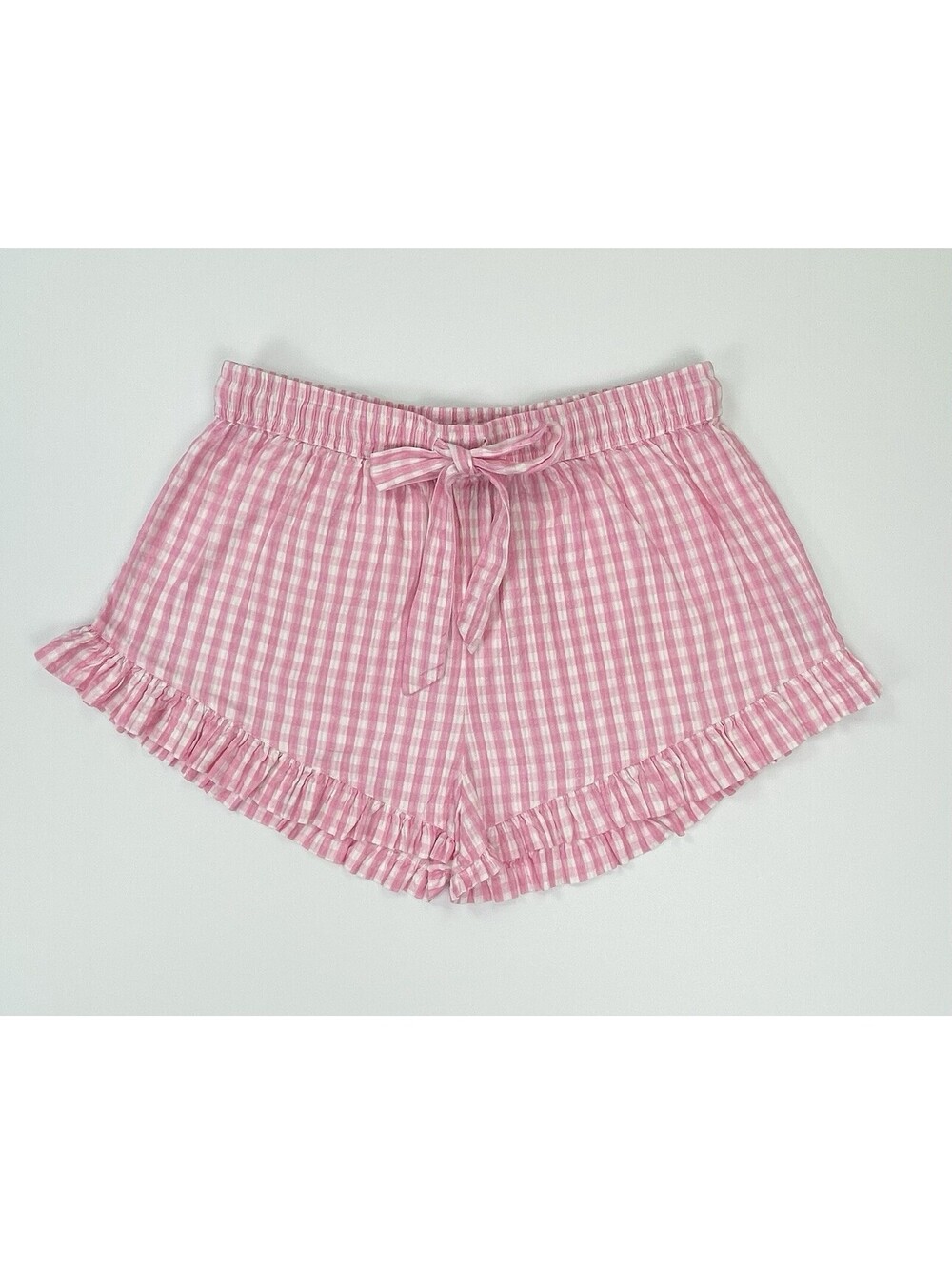 Damson Madder Paddy Bloomers Pink Gingham Ruffle Shorts UK 16/US 12